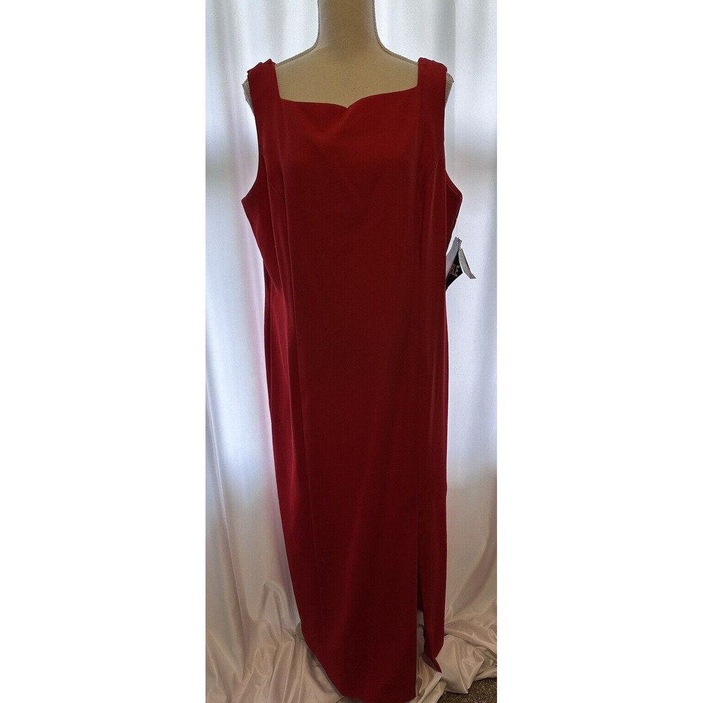 New Vintage Virgo Dress Womens Size 18 Sheath Red Long Maxi Evening Gown